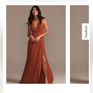 CELEBRATE DB STUDIO
jersey a-line bridesmaid dress with knot detail